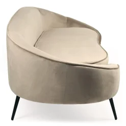 3S. x Home Canapé 3 places asymétrique Brendan Velours Taupe