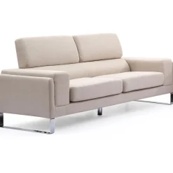 3S. x Home Canapé 3 Places Barth Tissu Beige BATO Outlet