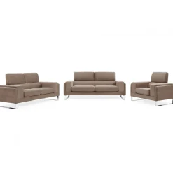 3S. x Home Canapé 3 places Barth Velours côtelé Taupe Sale