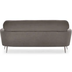 3S. x Home Canapé 3 places moderne avec haut dossier Damigal Tissu doux Gris taupe Online