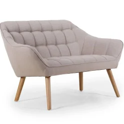 3S. x Home Canapé 2 places Scandinave Zentao Tissu Beige Discount