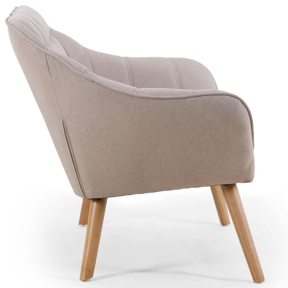 3S. x Home Canapé 2 places Scandinave Zentao Tissu Beige Discount