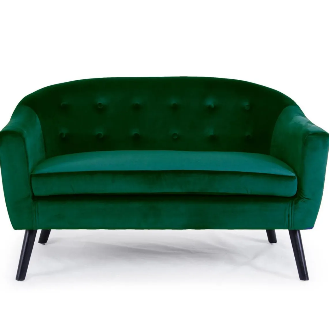3S. x Home Canapé 2 Places Scandinave Velours OLAF Vert