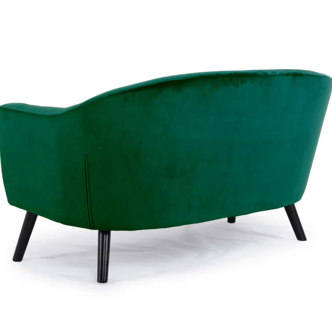 3S. x Home Canapé 2 Places Scandinave Velours OLAF Vert