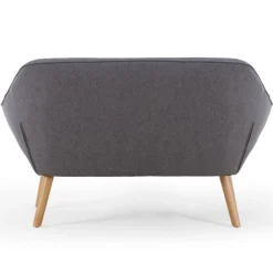 3S. x Home Canapé 2 places Scandinave Zentao Tissu Gris Clair