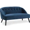 3S. x Home Canapé 2 Places Velours Bleu STOCKHOLM Clearance