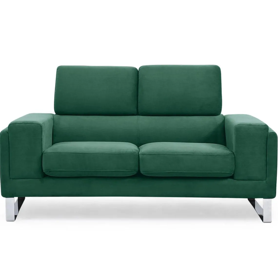 3S. x Home Canapé 2 places Velours côtelé GRAHAM Vert Discount