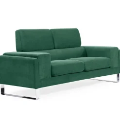 3S. x Home Canapé 2 places Velours côtelé GRAHAM Vert Discount