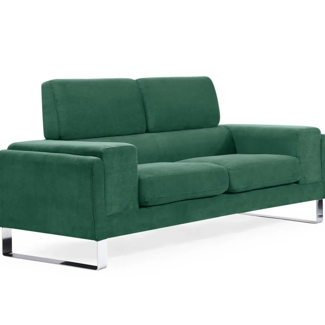 3S. x Home Canapé 2 places Velours côtelé GRAHAM Vert Discount