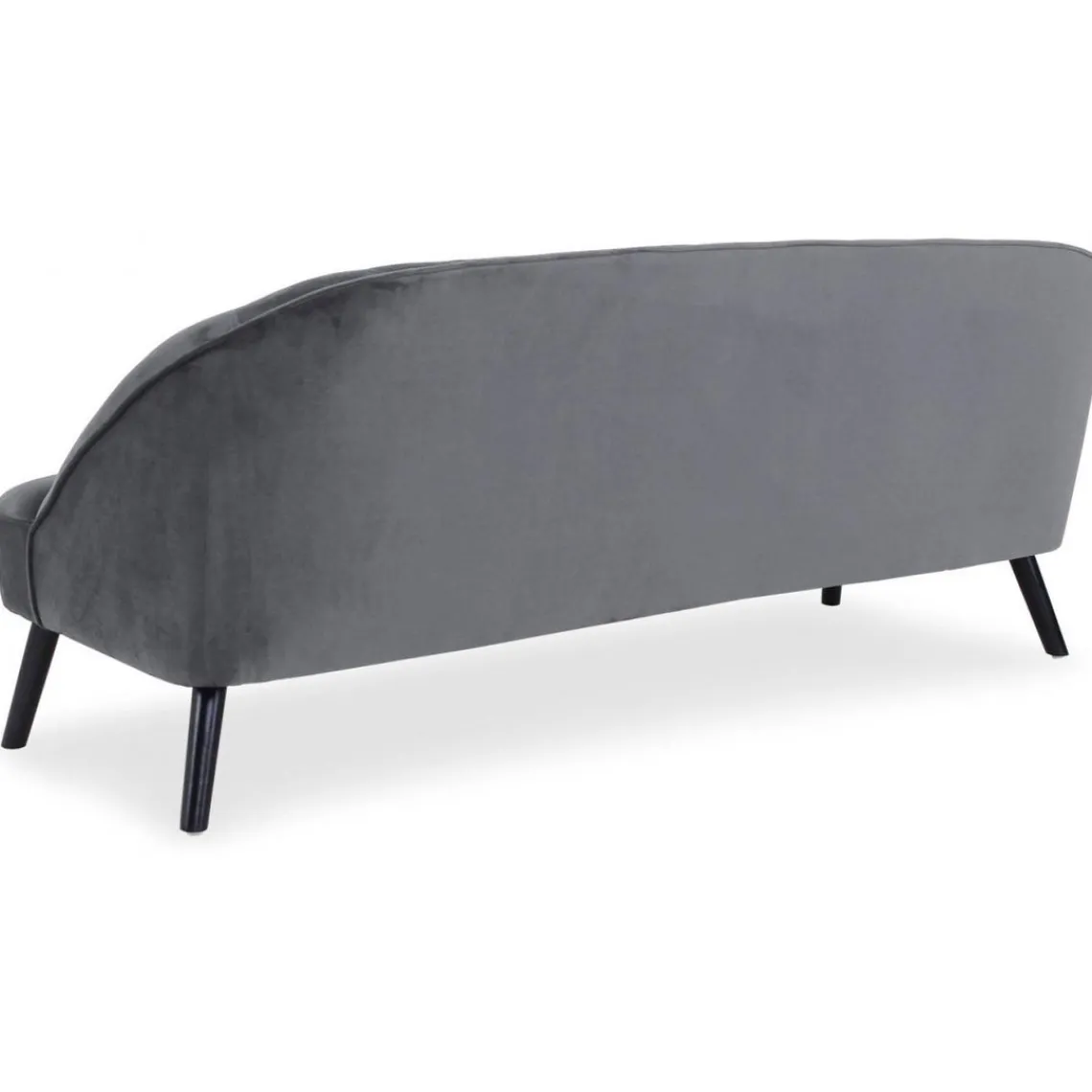 3S. x Home Canapé 3 Places Velours STOCKHOLM Gris Outlet