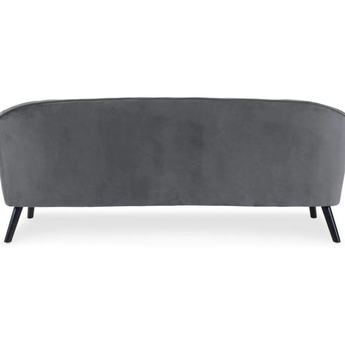 3S. x Home Canapé 3 Places Velours STOCKHOLM Gris Outlet
