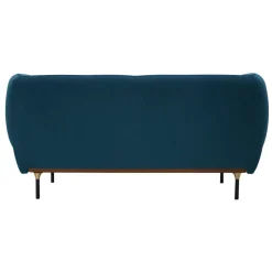 3S. x Home Canapé 2 Places Velours ISEE Bleu Canard Clearance