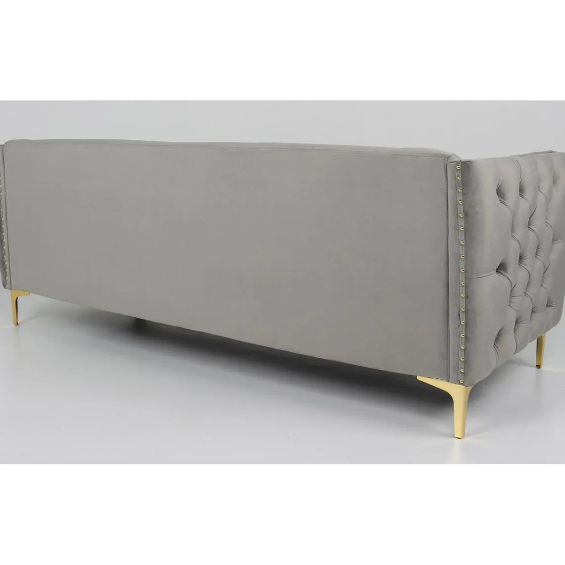 3S. x Home Canapé 3 places Velours MURRAY Gris Sale