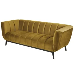 Zago Canapé 3 places velours ocre Hot