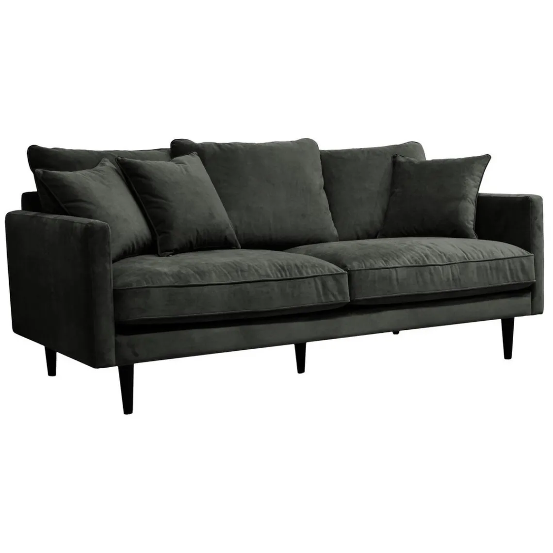 3S. x Home Canapé Candice 3 Places En Velours Gris Best