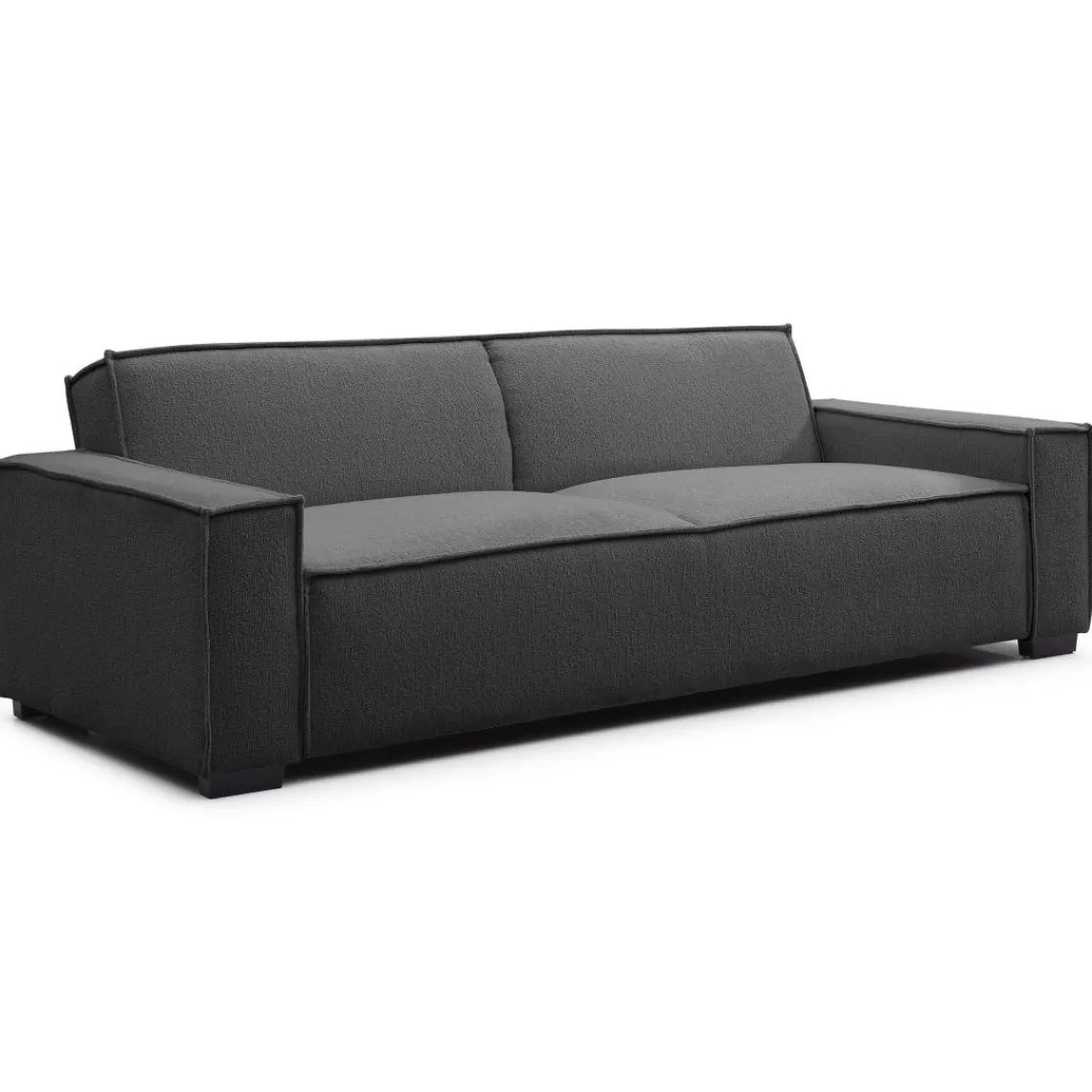 3S. x Home Canapé clic-clac 3 places Roger Tissu bouclette Gris