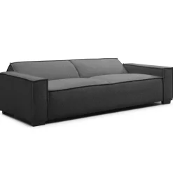 3S. x Home Canapé clic-clac 3 places Roger Tissu bouclette Gris