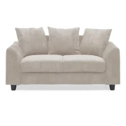 3S. x Home Canapé contemporain 2 places Mozart Velours côtelé Beige Online