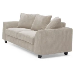 3S. x Home Canapé contemporain 2 places Mozart Velours côtelé Beige Online