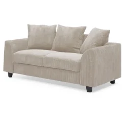 3S. x Home Canapé contemporain 2 places Mozart Velours côtelé Beige Online