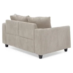 3S. x Home Canapé contemporain 2 places Mozart Velours côtelé Beige Online