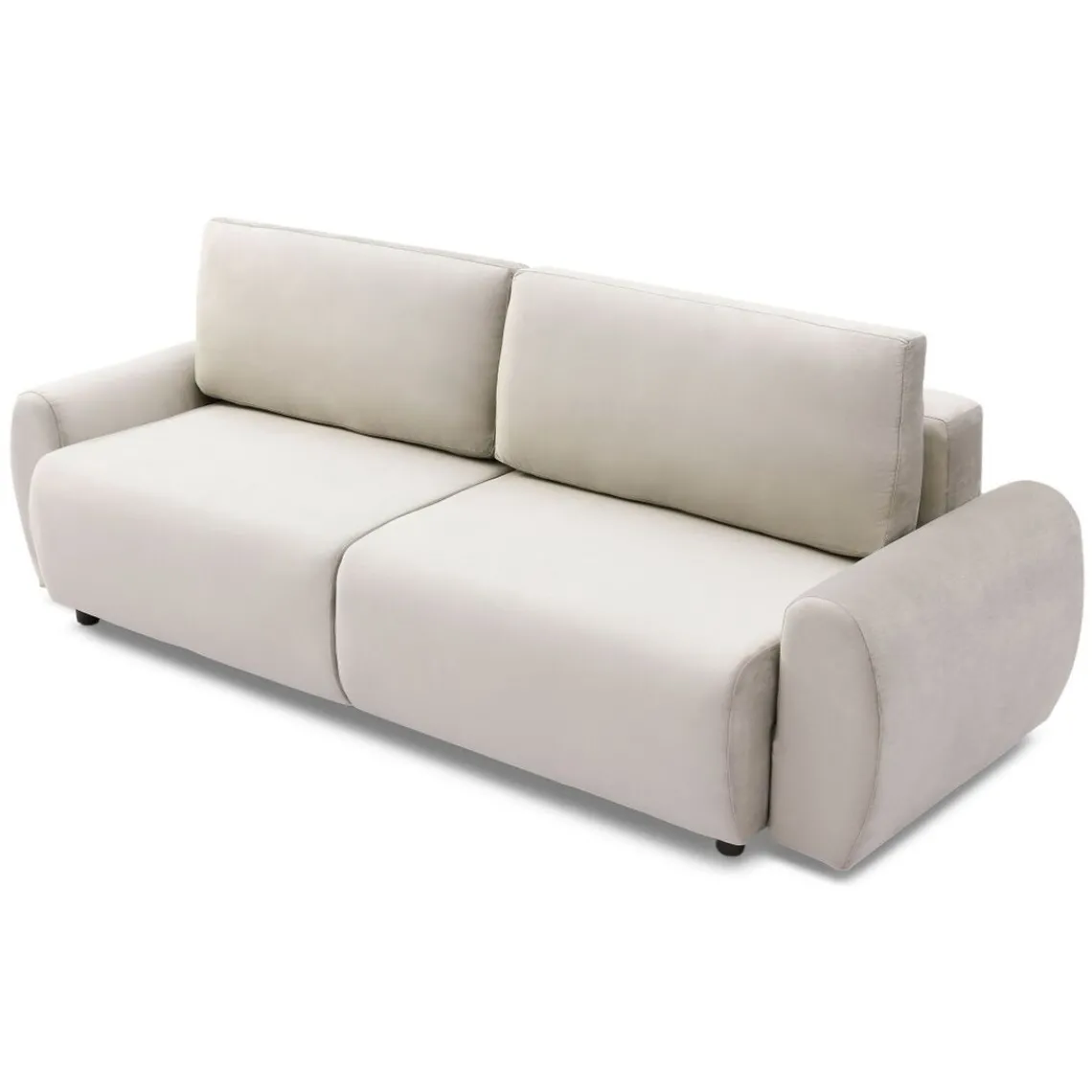 3S. x Home Canapé convertible 3 places Traviata Velours Beige Best