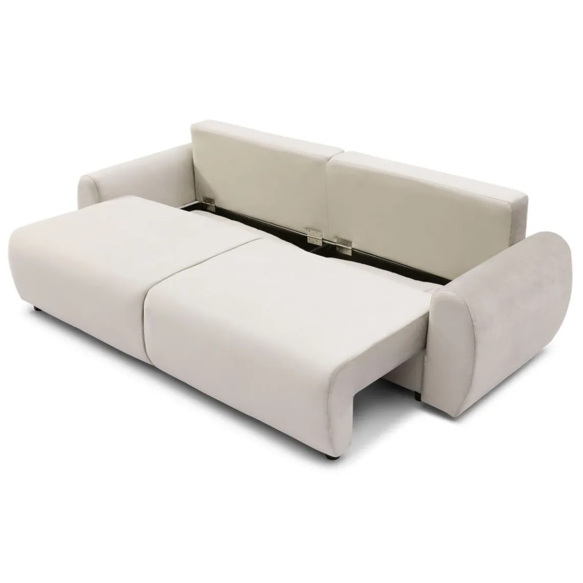 3S. x Home Canapé convertible 3 places Traviata Velours Beige Best
