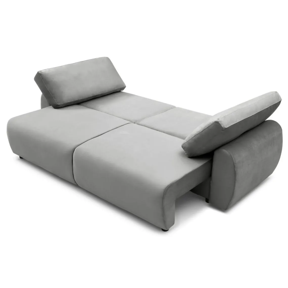 3S. x Home Canapé convertible 3 places Traviata Velours Gris New