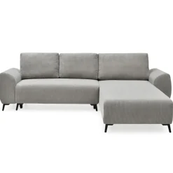 3S. x Home Canapé convertible avec angle à droite Paolo Velours côtelé Gris Online