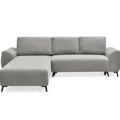 3S. x Home Canapé convertible avec angle réversible Paolo Velours côtelé Gris Online