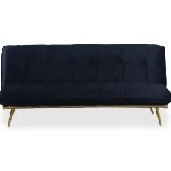 3S. x Home Canapé Convertible Clic-Clac BRICE Velours Noir Online
