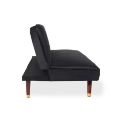 3S. x Home Canapé convertible clic-clac Olympia Velours Noir Online