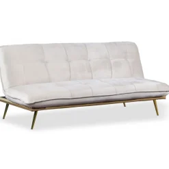 3S. x Home Canapé Convertible Clic-Clac BRICE Velours Beige Best