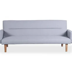 3S. x Home Canapé Convertible Clic-Clac BERTO 3 Places Tissu Clair Gris Clearance