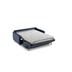 3S. x Home Canapé convertible express Nuit 3 places GIACOMO Bleu Outlet