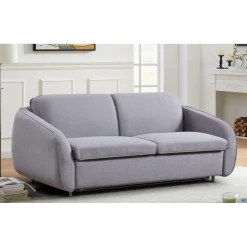 3S. x Home Canapé convertible express Naturali Tissu Gris clair New