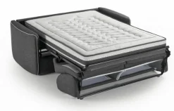 3S. x Home Canapé convertible express 3 places SOFIA Gris Discount