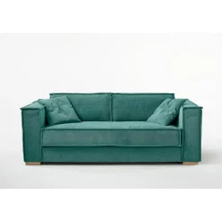 3S. x Home Canapé convertible express 3 places ISABELLA Bleu canard New