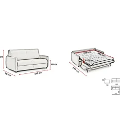 3S. x Home Canapé convertible express Anthracite 3 places GIACOMO Gris Hot