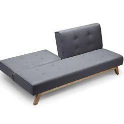 3S. x Home Canapé Convertible Scandinave Tissu Gris Foncé EMMA Online