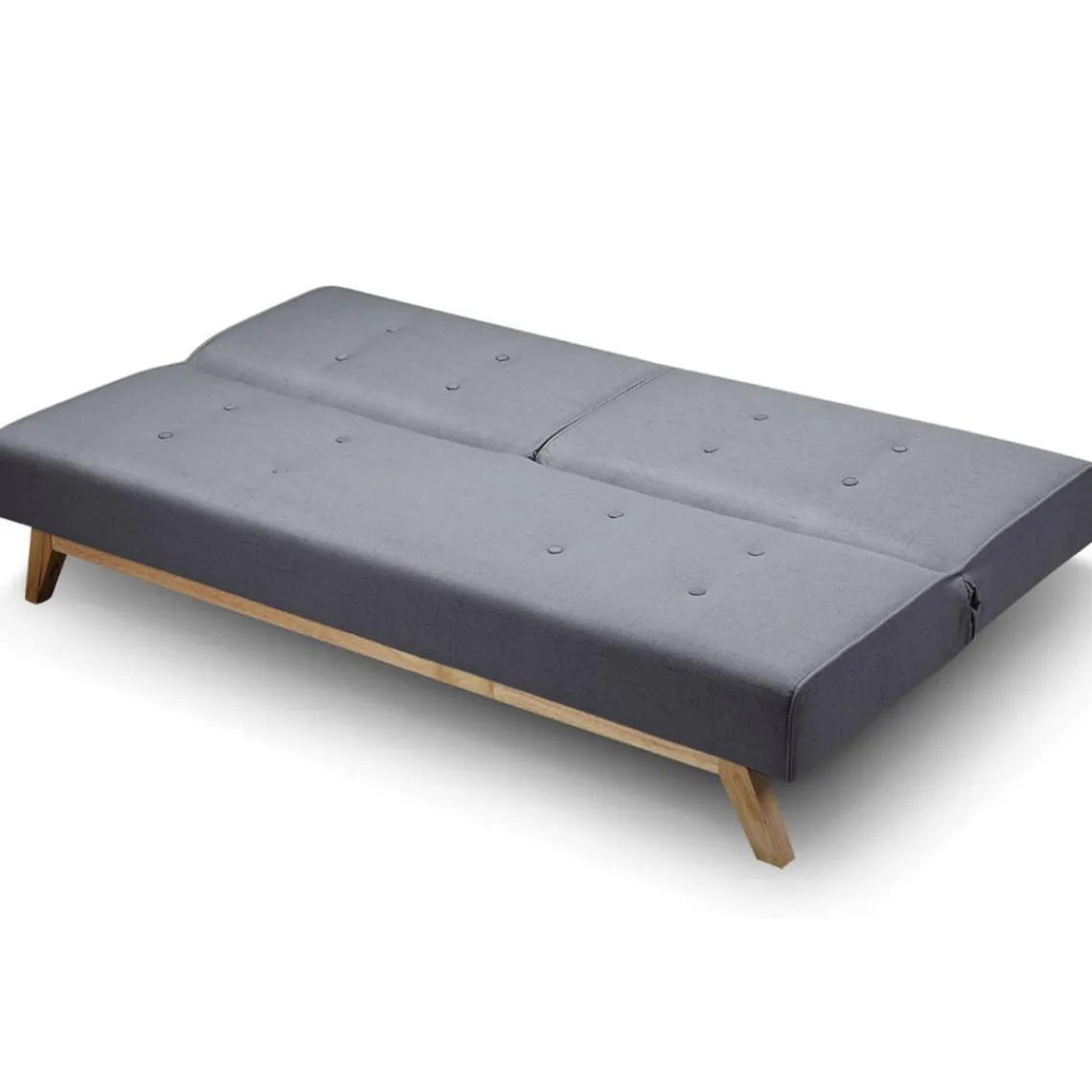 3S. x Home Canapé Convertible Scandinave Tissu Gris Foncé EMMA Online