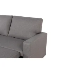 3S. x Home Canapé d'angle convertible BALEARES Tissu Gris clair New