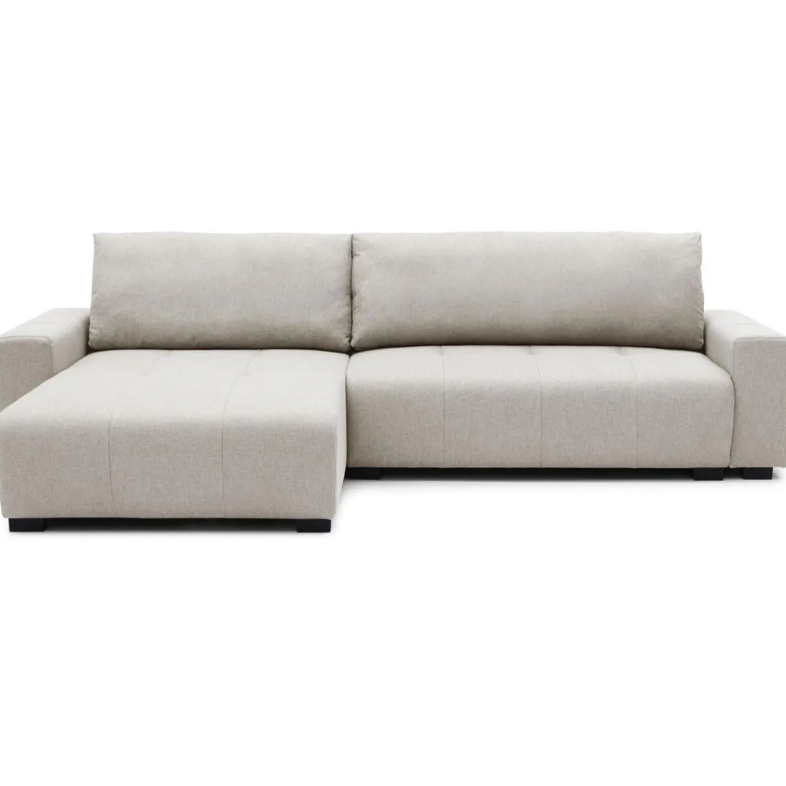 3S. x Home Canapé d'angle convertible élégant Malone Tissu Beige Best