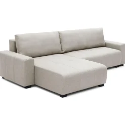 3S. x Home Canapé d'angle convertible élégant Malone Tissu Beige Best