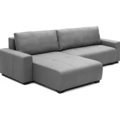 3S. x Home Canapé d'angle convertible élégant Malone Tissu Gris Sale