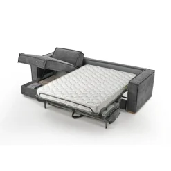 3S. x Home Canapé d'angle reversible convertible express avec méridienne coffre ISABELLA Angle Gris anthracite Hot