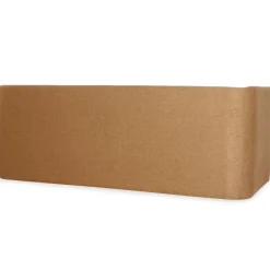 3S. x Home Canapé moderne 3 places style cubique Fredonia Tissu Marron New