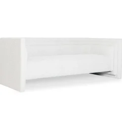 3S. x Home Canapé moderne 3 places style cubique Fredonia Tissu bouclette Crème Discount