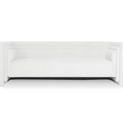 3S. x Home Canapé moderne 3 places style cubique Fredonia Tissu bouclette Crème Discount