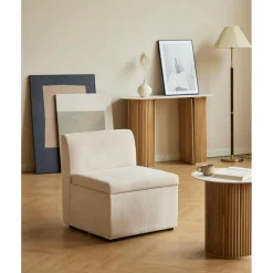 3S. x Home Canapé modulable VARDE design scandinave raffiné en velours côtelé avec mousse Online